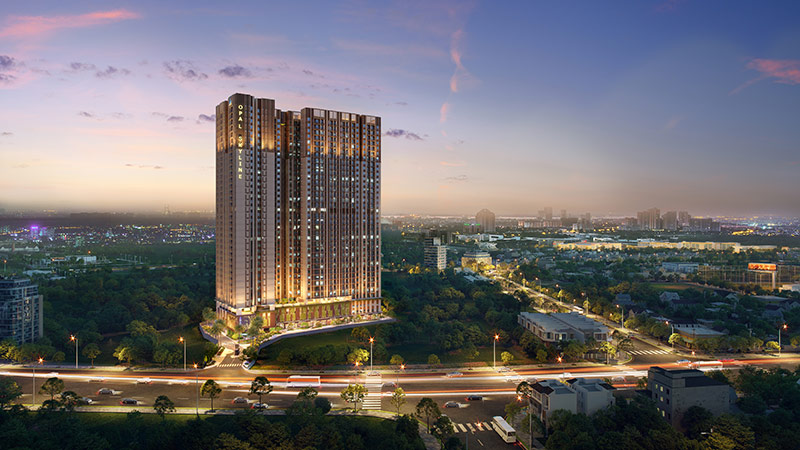 Với khối tháp đôi cao 36 tầng, dự án Opal Skyline được kỳ vọng sẽ trở thành biểu tượng kiến trúc độc đáo của thành phố mới Thuận An.